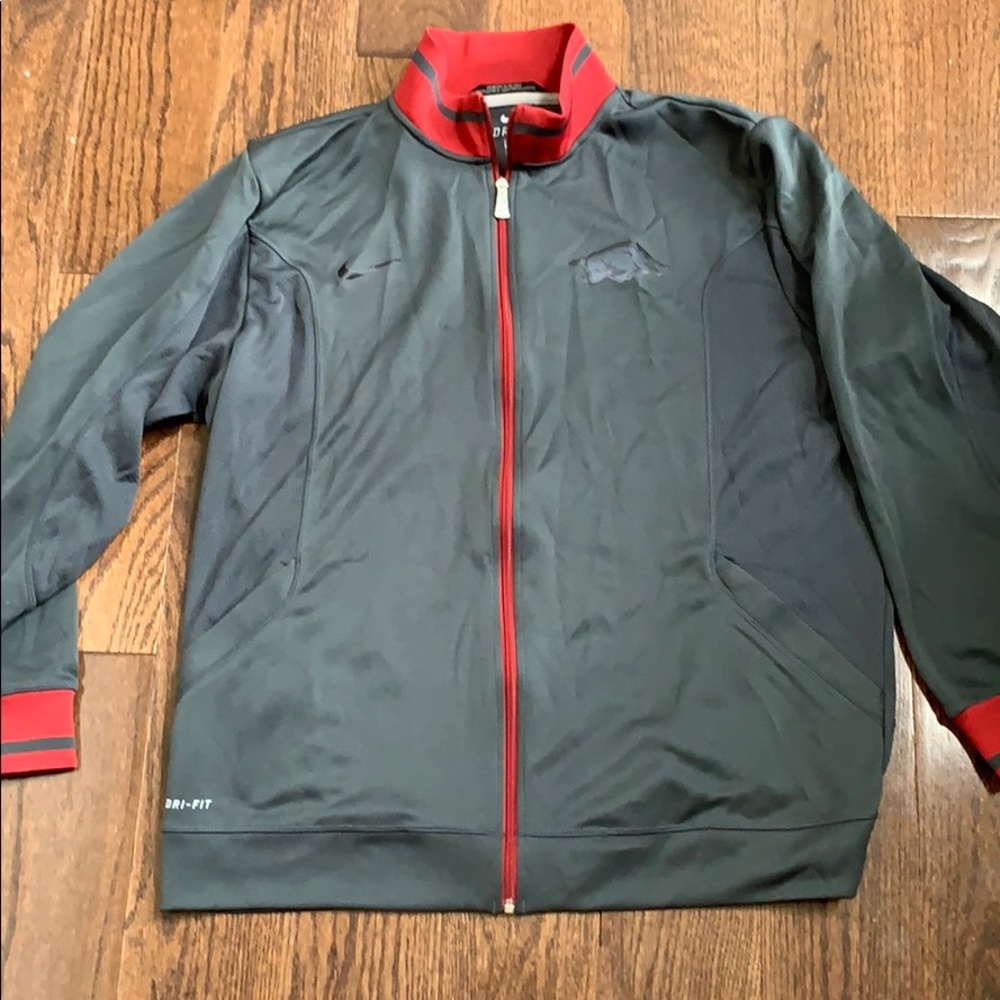 New! Nike dri fit Arkansas Razorback zip up.